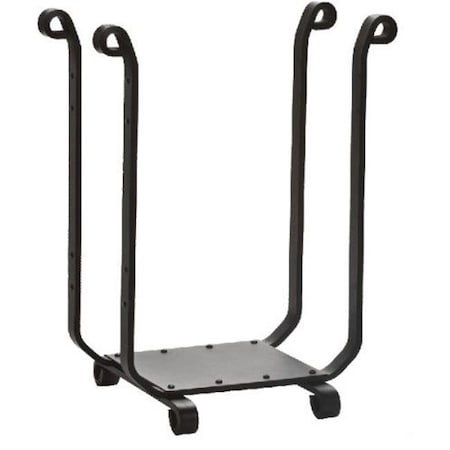 Dagan 5809 Wrought Iron Log Rack; Black